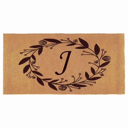 Calloway Mills Monogram Door Mat, Coir, Black, Natural, 36 in W x 72 in L 103363672J